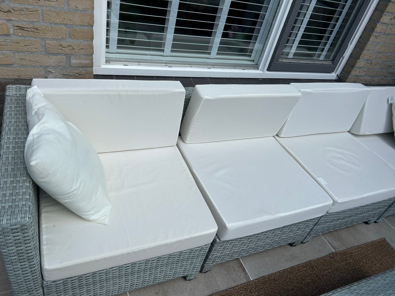 Tuin loungeset, Ophalen, 5 zitplaatsen, Kunststof, Bank