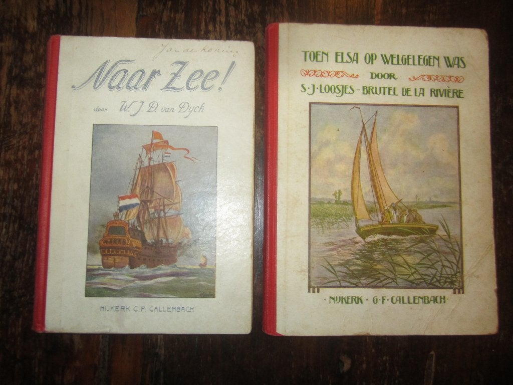 Oude zondagsschoolboekjes WJD van Dijck zee/SJ Loosjes Elsa, Ophalen of Verzenden, Gelezen