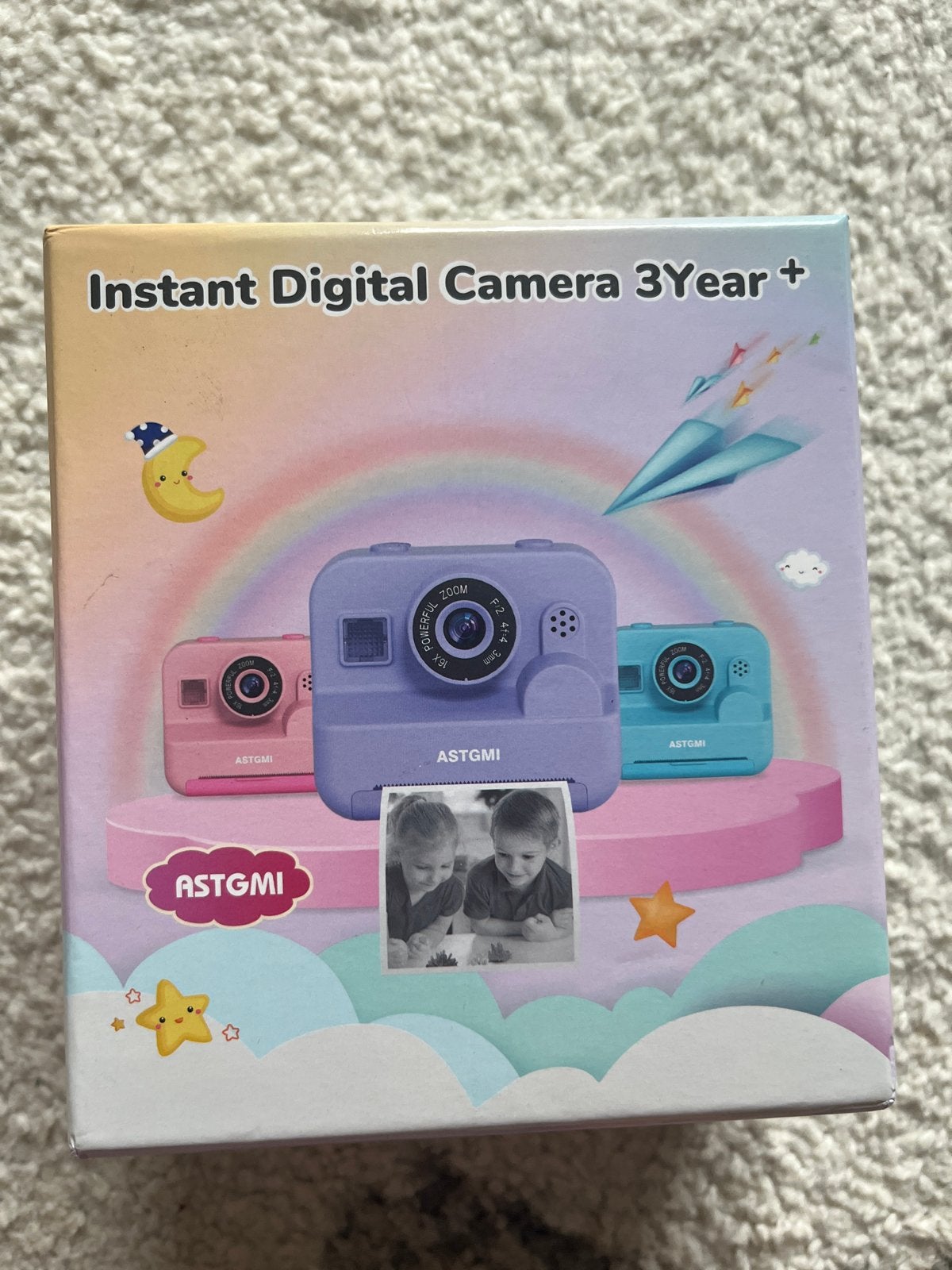 ASTGMI Instant Digitale Camera voor Kinderen - Roze, Ingebouwde flitser, Nieuw, Instant camera, Ophalen of Verzenden