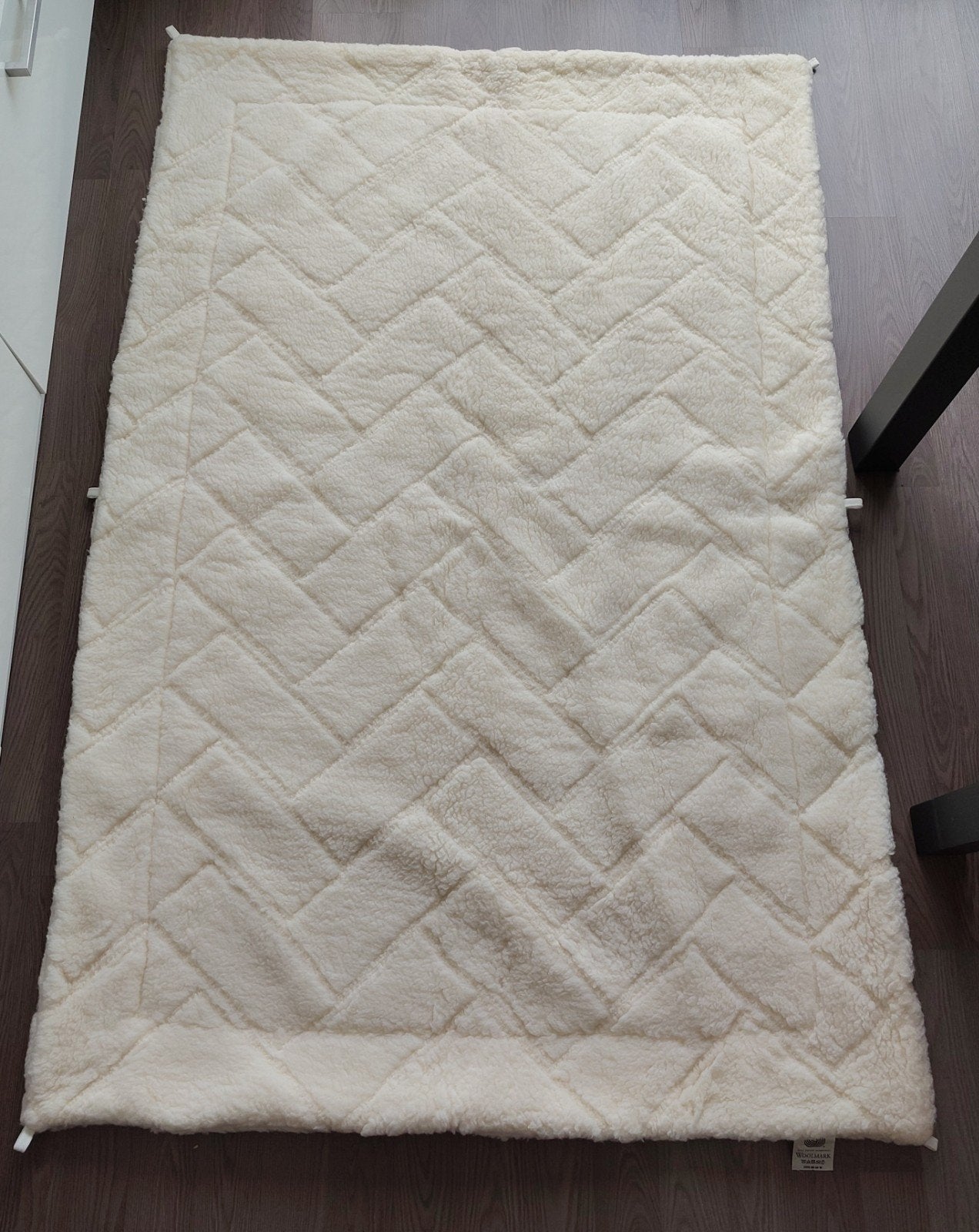 4-seizoenen wollen deken 130x200 cm, Ophalen, Eenpersoons, Beige, Deken of Dekbed