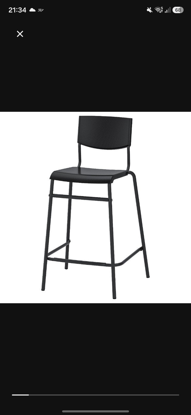 IKEA barkruk Stig voor maar 10 euro!, Huis en Inrichting, Barkrukken, Ophalen, Met voetsteun, 60 tot 90 cm, Zo goed als nieuw