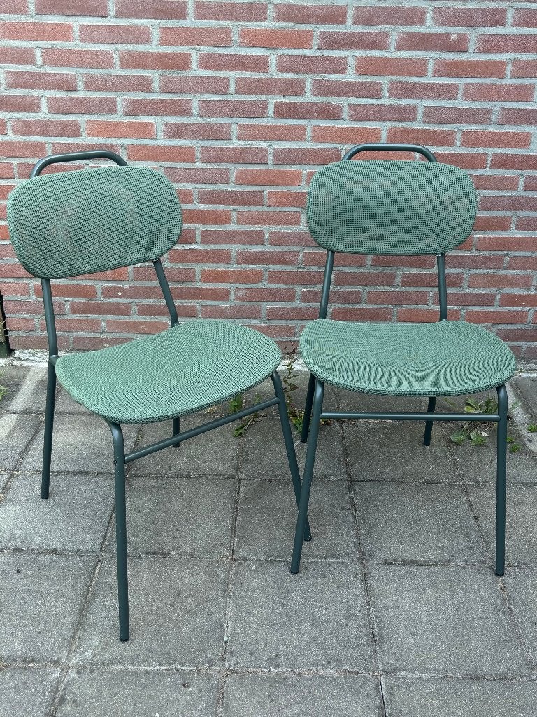 IKEA ENSHOLM tuinstoelen (2), Ophalen, Zo goed als nieuw, Kunststof, Stapelbaar