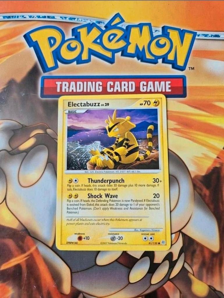 Electabuzz 81/130 Diamond&Pearl base set pokemon kaart, Ophalen of Verzenden, Gebruikt, Losse kaart