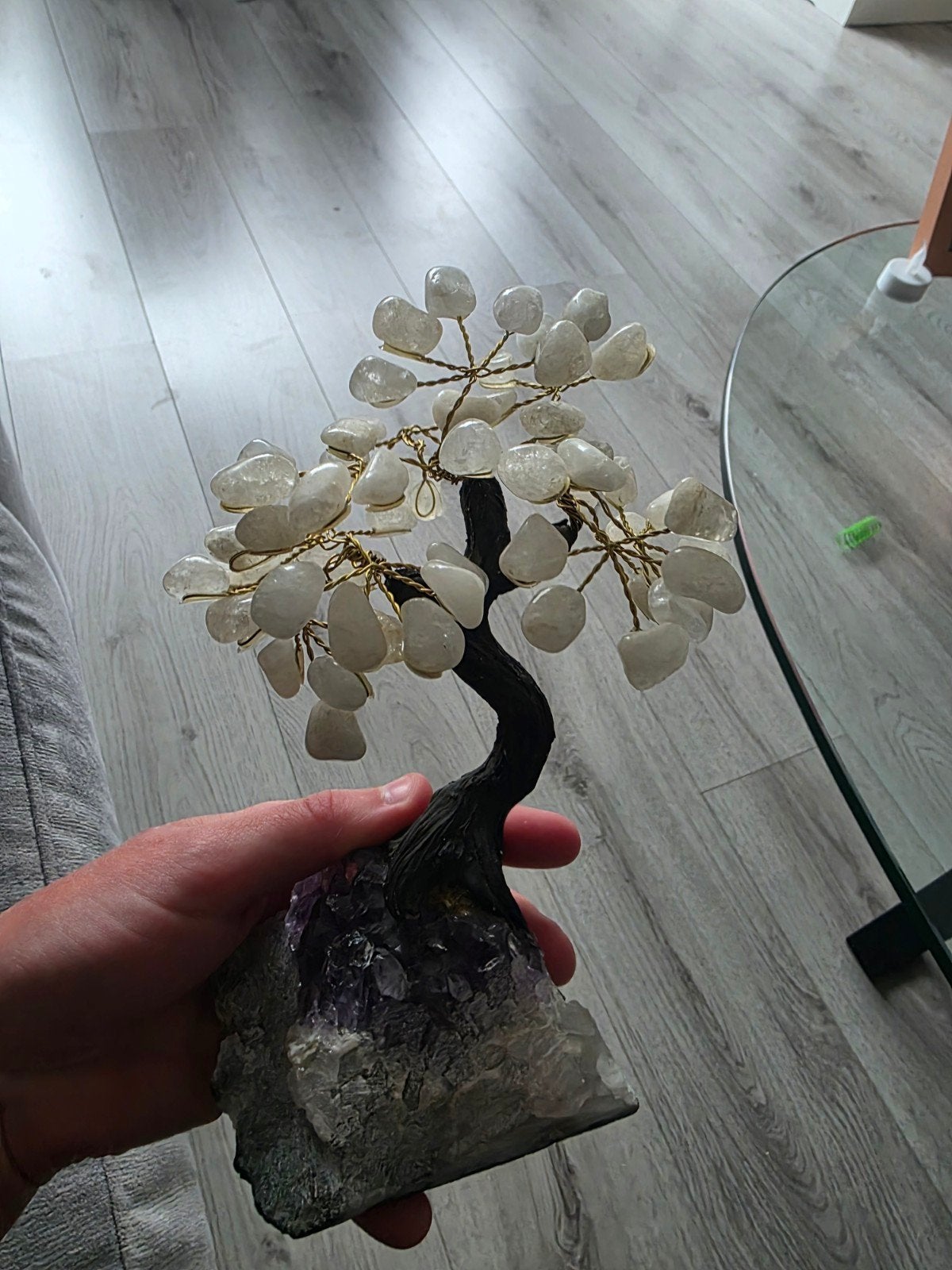 Edelstenen boom bergkristal, Ophalen