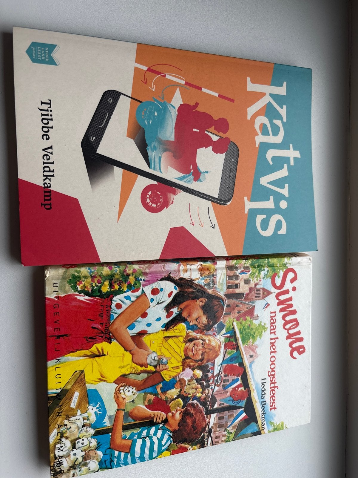 Katvis en Simone naar het oogstfeest - 2 kinderboeken, Boeken, Ophalen, Gelezen, Fictie algemeen