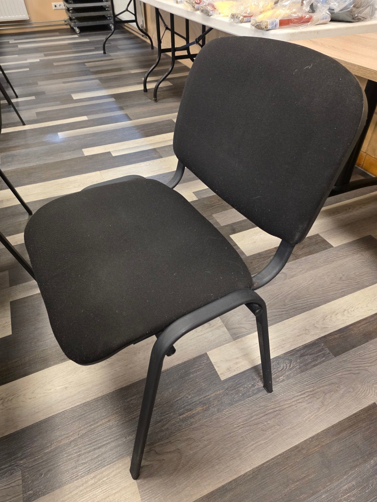 Partij zwarte stoffen stevige gebruikte nette stoelen., Zakelijke goederen, Horeca | Meubilair en Inrichting, Ophalen, Gebruikt