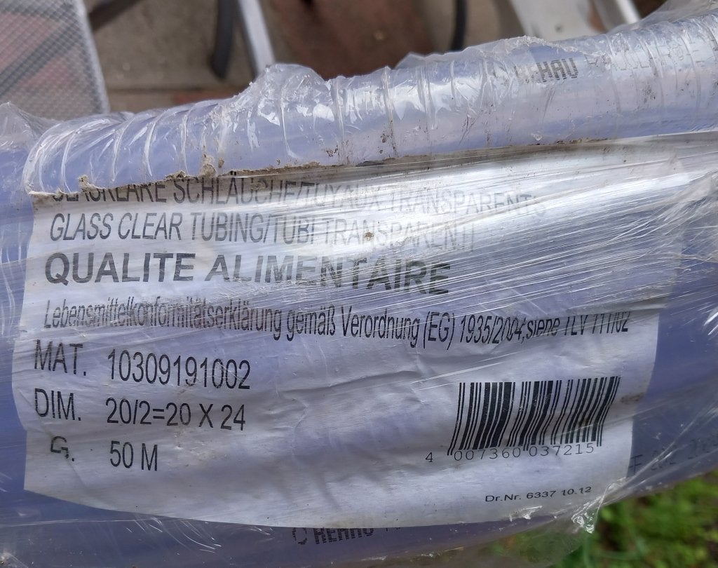 PVC-buis Helder transparant Pijp Zacht rubber Lucht Water, Overige materialen, 6 meter of meer, Overige typen, Nieuw