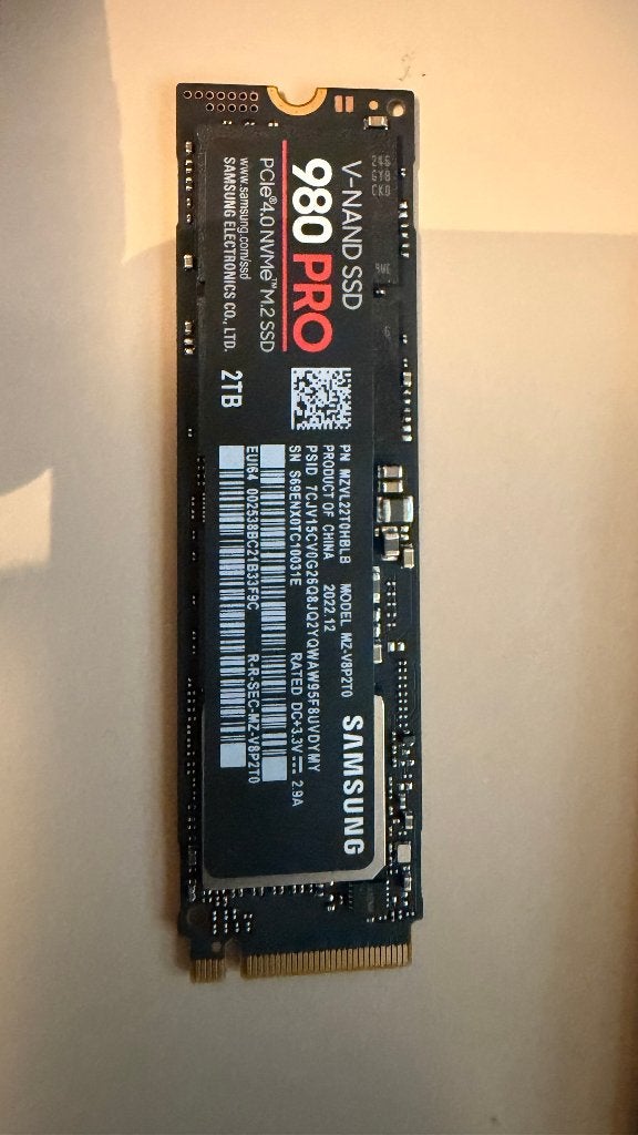 Samsung 980 Pro (zonder heatsink) 2TB, Computers en Software, Harde schijven, Intern, SSD, Ophalen of Verzenden, Zo goed als nieuw