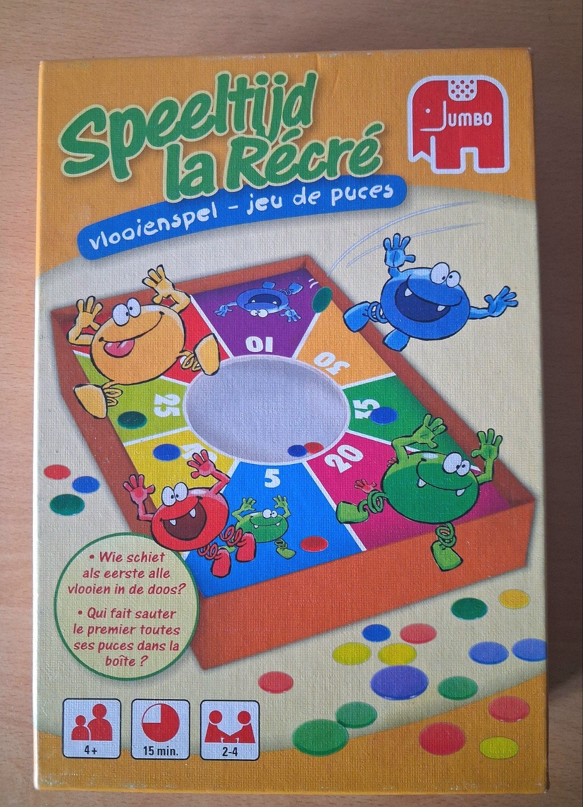 Vintage Jumbo vlooienspel - Klassiek gezinsspel, Ophalen, Jumbo, Zo goed als nieuw, Drie of vier spelers