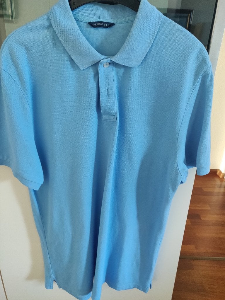 Herenpolo, Kleding | Heren, Verzenden, Zo goed als nieuw, Maat 48/50 (M), Blauw