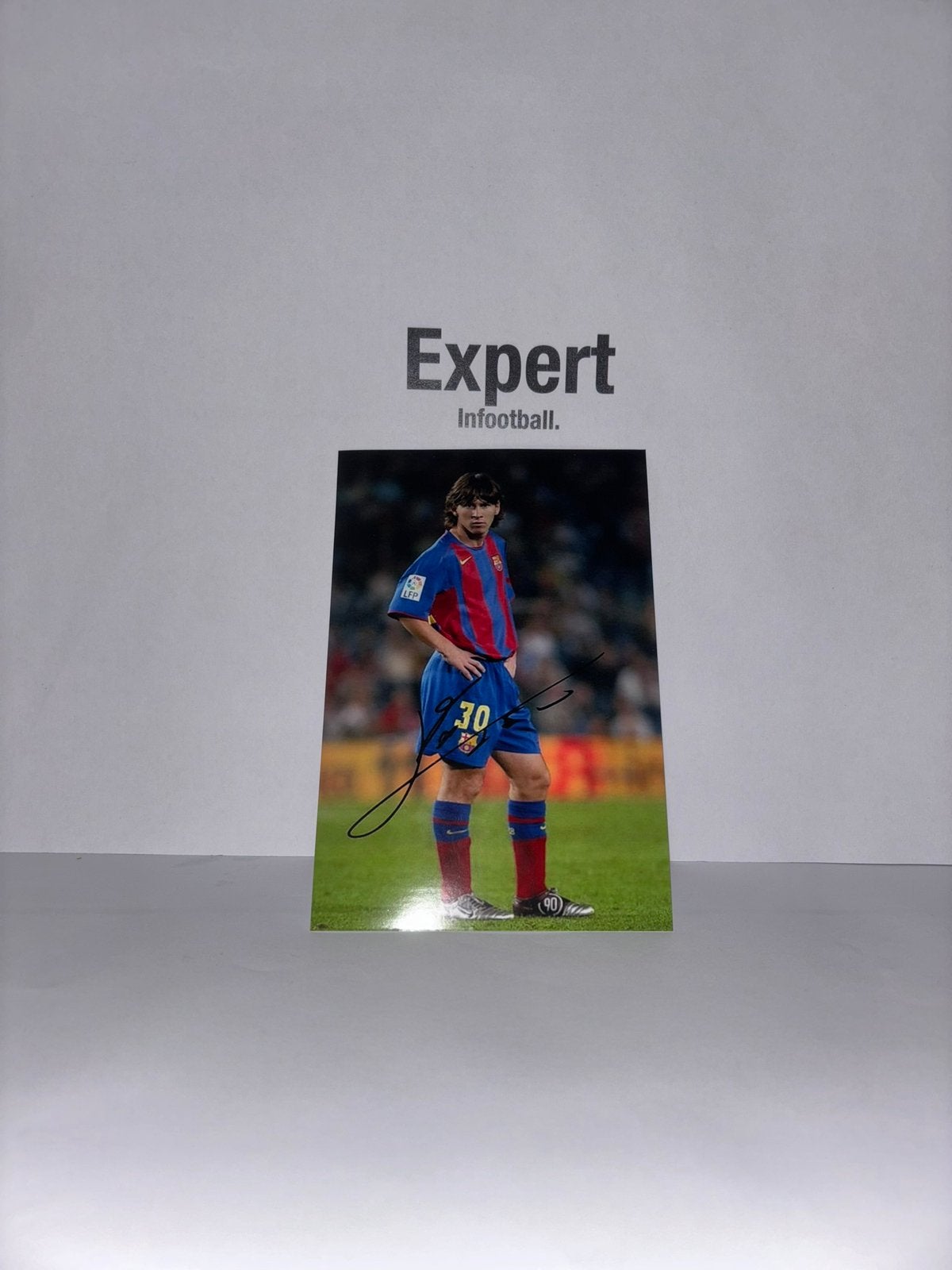 Messi gesigneerde foto - FC Barcelona, Verzamelen, Ophalen of Verzenden, Nieuw, Buitenlandse clubs, Spelerskaart