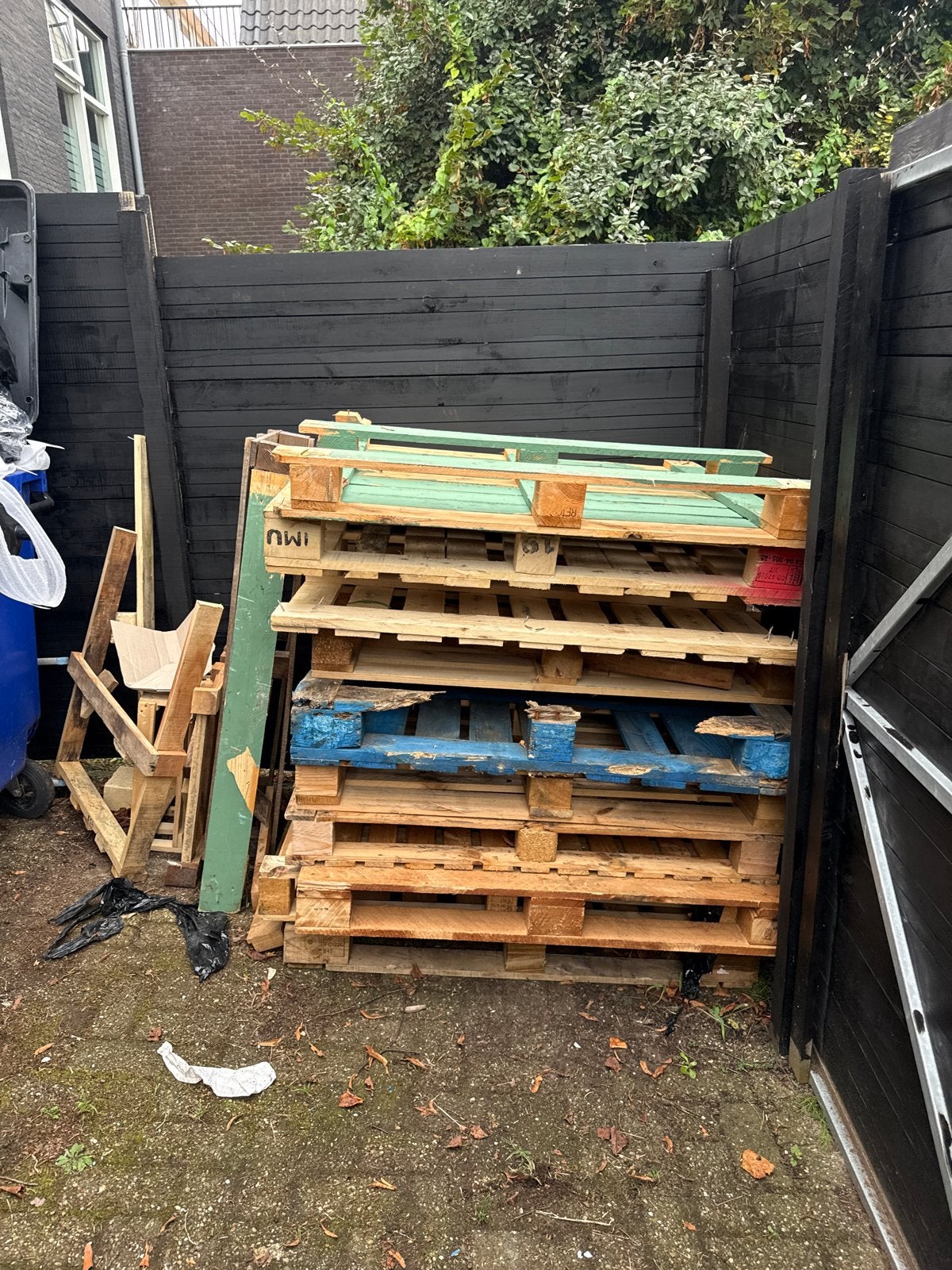 Gratis Pallets voor kachelhout - Diverse maten, Ophalen, Gebruikt, Overige houtsoorten, Pallet
