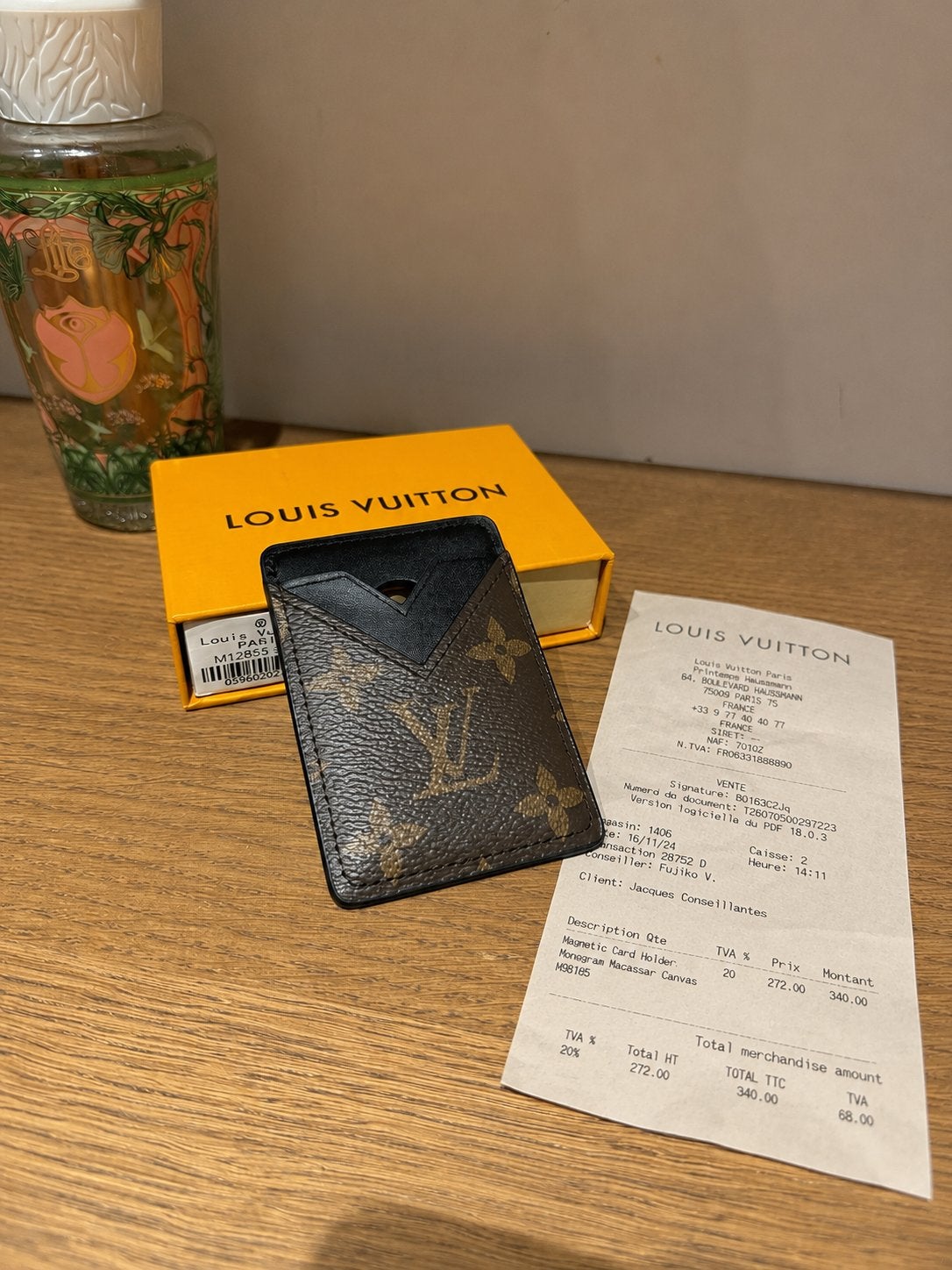 Louis Vuitton magnetische kaarthouder - Magsafe, Ophalen, Zo goed als nieuw, Zwart