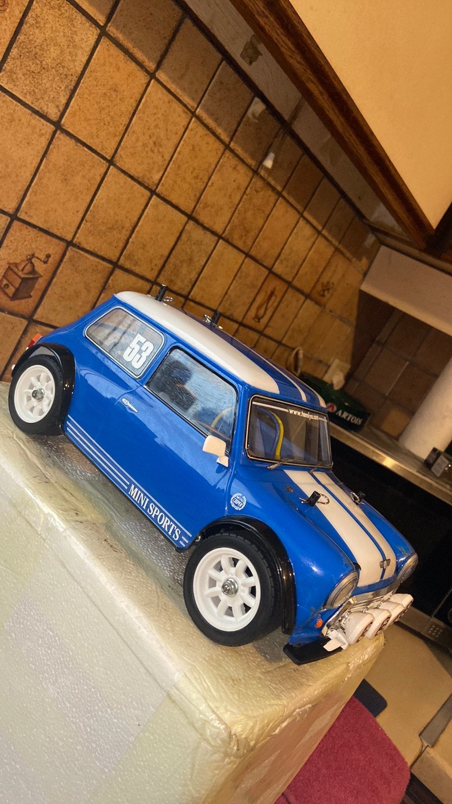 RC Tamiya Mini Cooper M-01 ZGAN, Hobby en Vrije tijd, Modelbouw | Radiografisch | Auto's, Elektro, Ophalen of Verzenden, Zo goed als nieuw