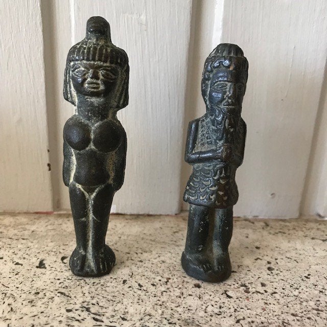 2 metalen / bronze beeldjes, Ophalen of Verzenden, Beeld