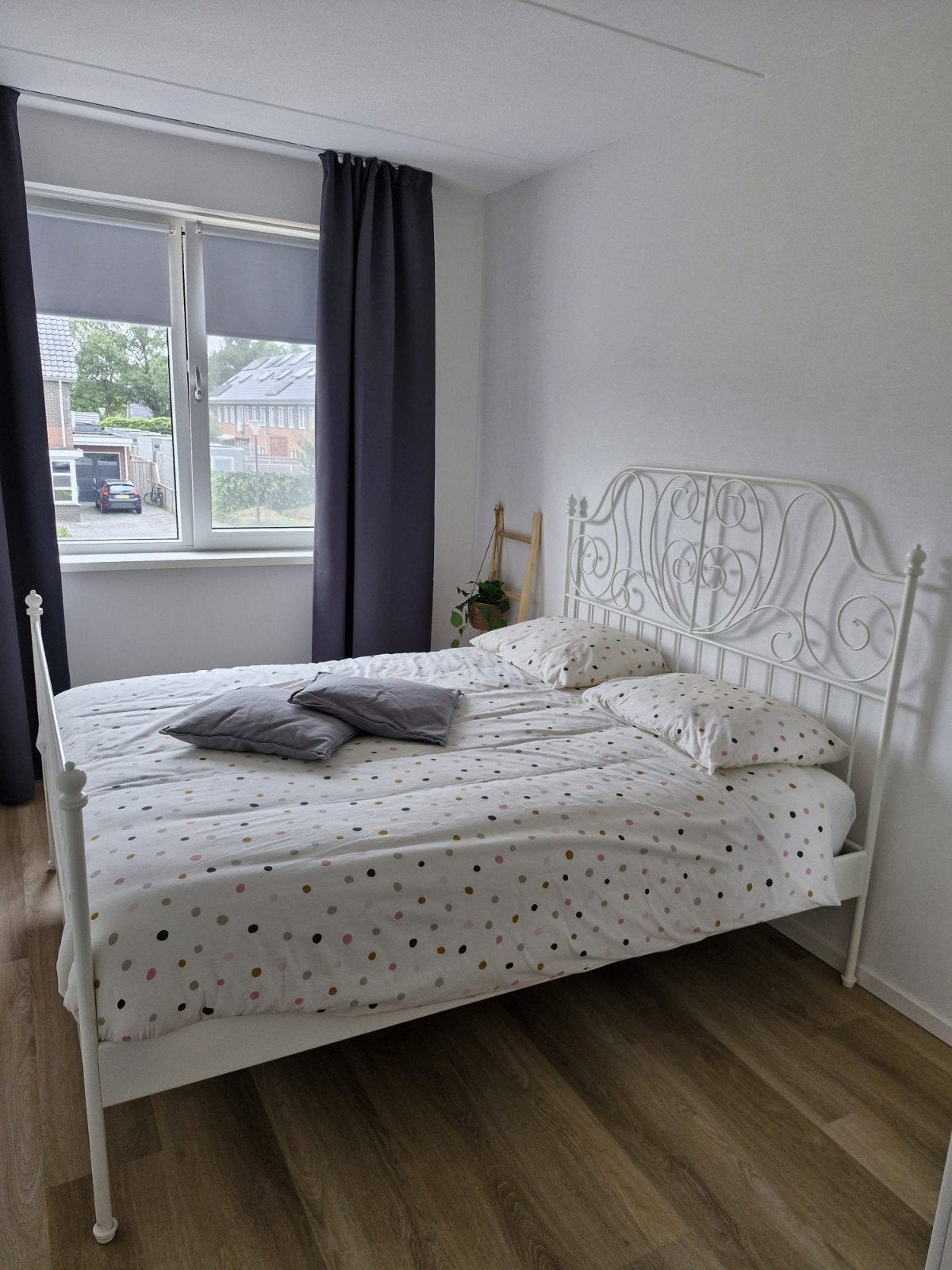 Ikea Leirvik bed 160x200cm wit met matras, Ophalen, Gebruikt, Wit, Tweepersoons