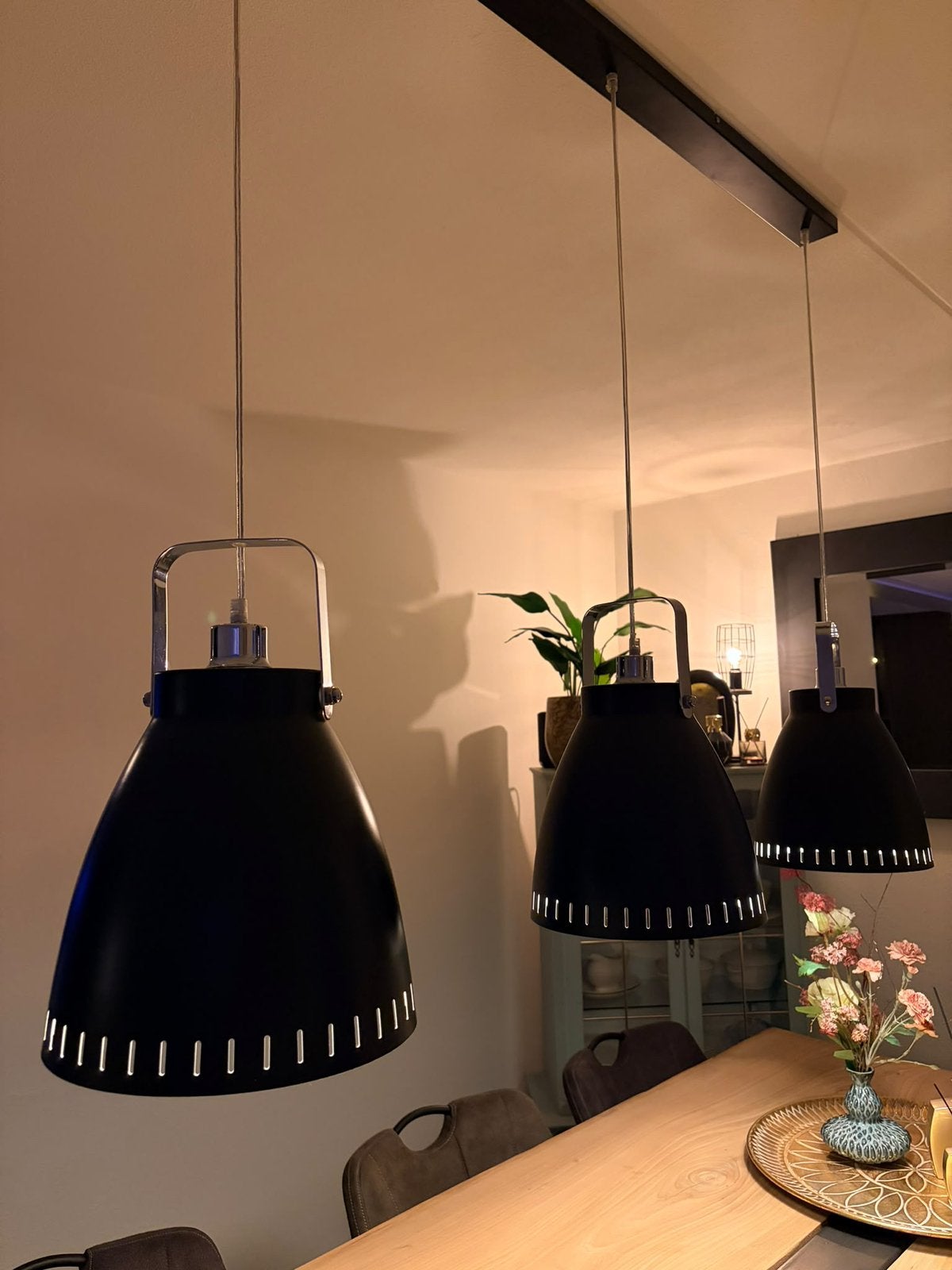 Zwarte hanglamp (3), Ophalen, Gebruikt