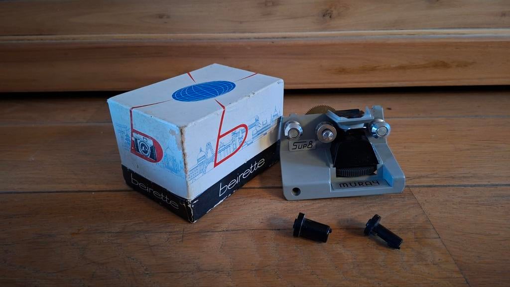 Muray Super 8 film splicer met Beirette doos, Ophalen of Verzenden, 8mm film