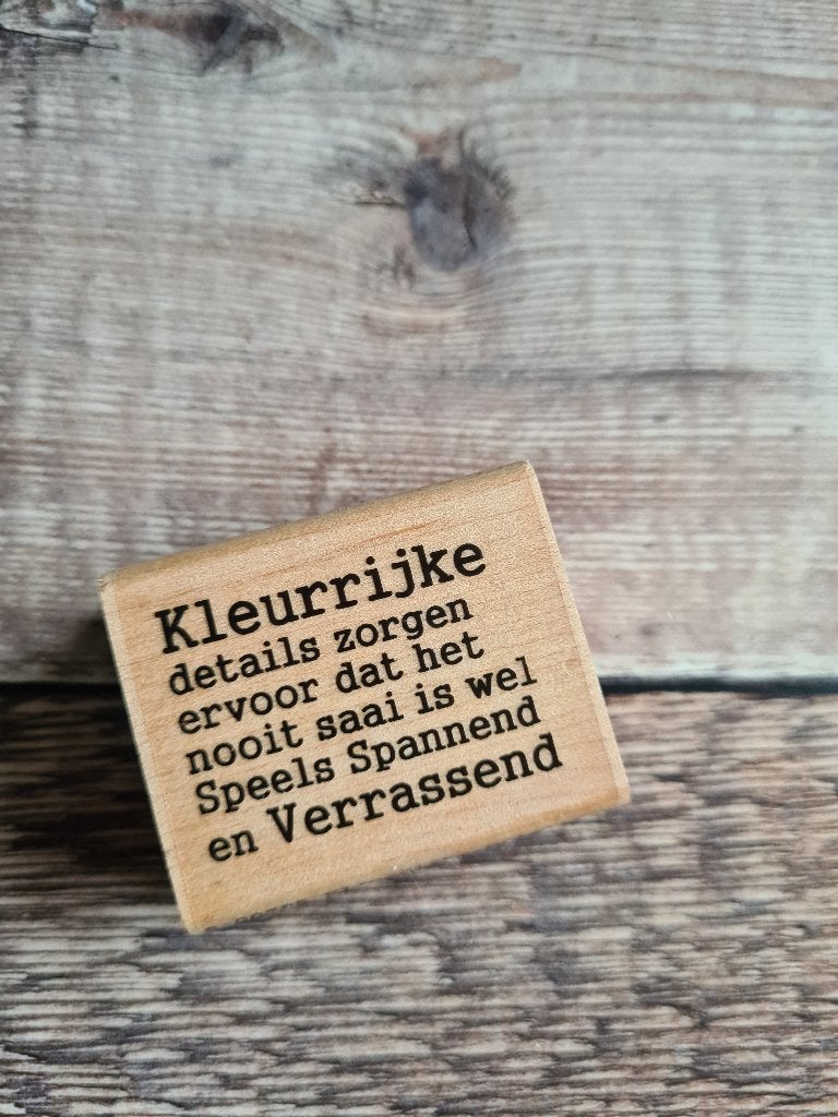Ludiec Different Colors stempel Kleurrijke Details NIEUW, Hobby en Vrije tijd, Stempelen, Ophalen of Verzenden, Nieuw, Houten stempel
