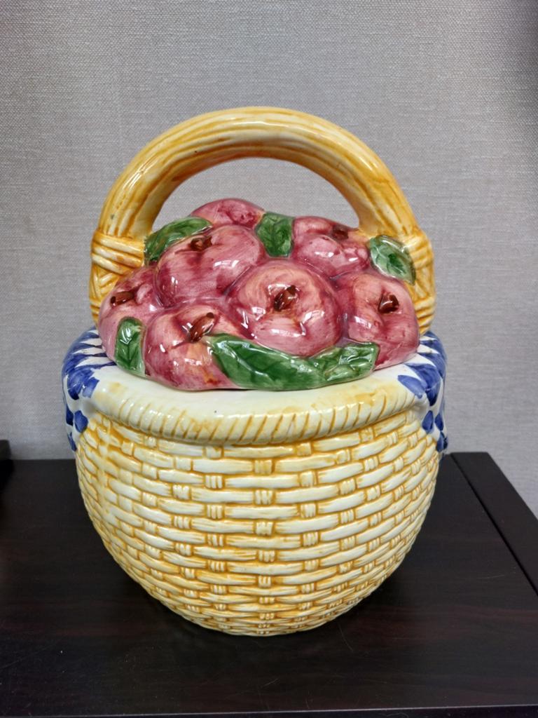 Prachtige Vintage Keramische Koekjespot biscuit jar, Antiek en Kunst, Antiek | Keramiek en Aardewerk, Ophalen of Verzenden