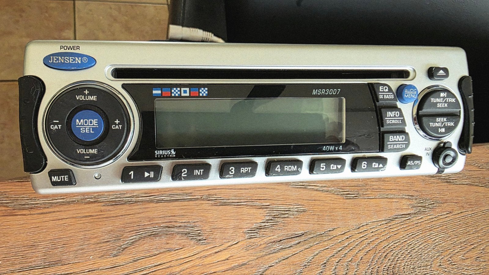 Jensen MRS 3007 Marine Stereo 4x40W met DIN inbouwframe, Ophalen of Verzenden, Gebruikt