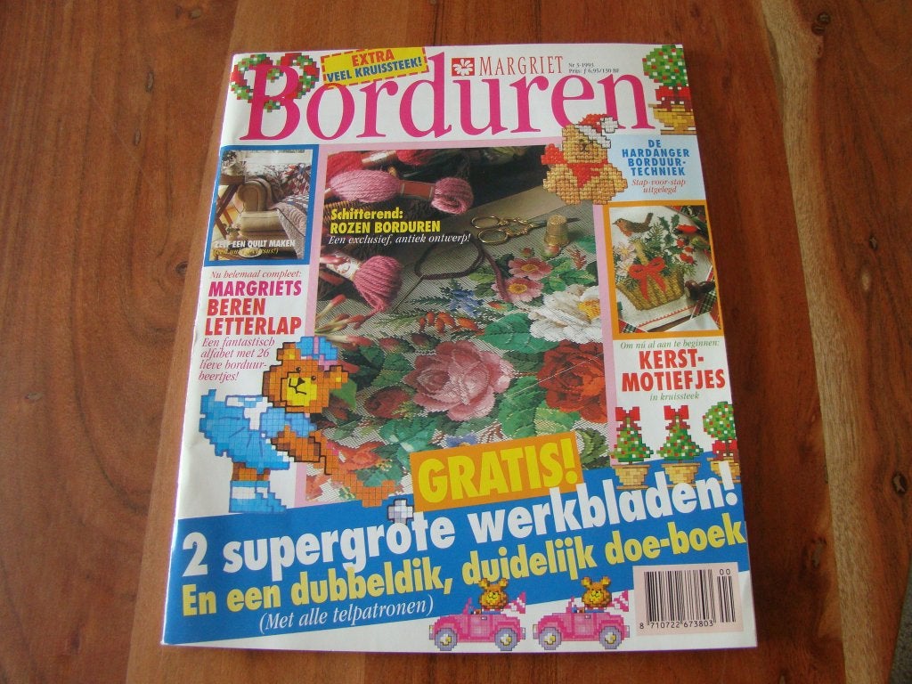 Margriet borduren uit maart 1993 / boordevol borduurpatronen, Ophalen of Verzenden, Nieuw, Handborduren, Patroon