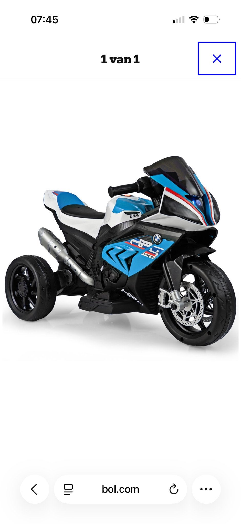 BMW Elektrische Kindermotorfiets, Kinderen en Baby's, Zo goed als nieuw