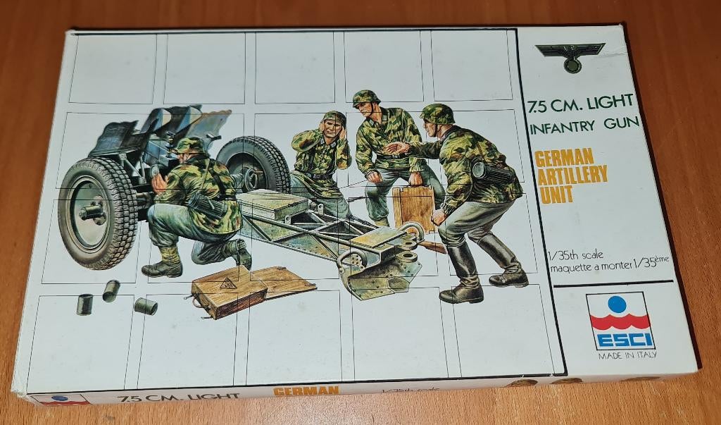 ESCI 1:35 German artilelry unit w. 7,5 cm infantry gun, Hobby en Vrije tijd, Modelbouw | Figuren en Diorama's, Nieuw, Diorama