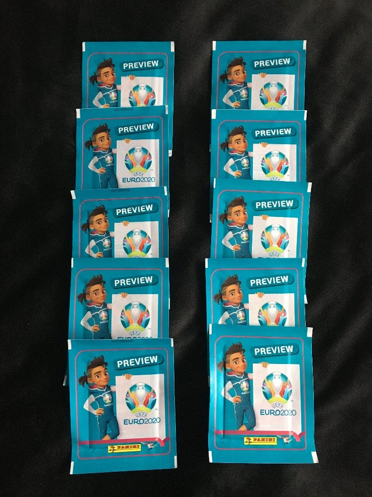 10 Zakjes Panini Euro 2020 Preview, Verzamelen, Sportartikelen en Voetbal, Ophalen of Verzenden, Zo goed als nieuw, Buitenlandse clubs