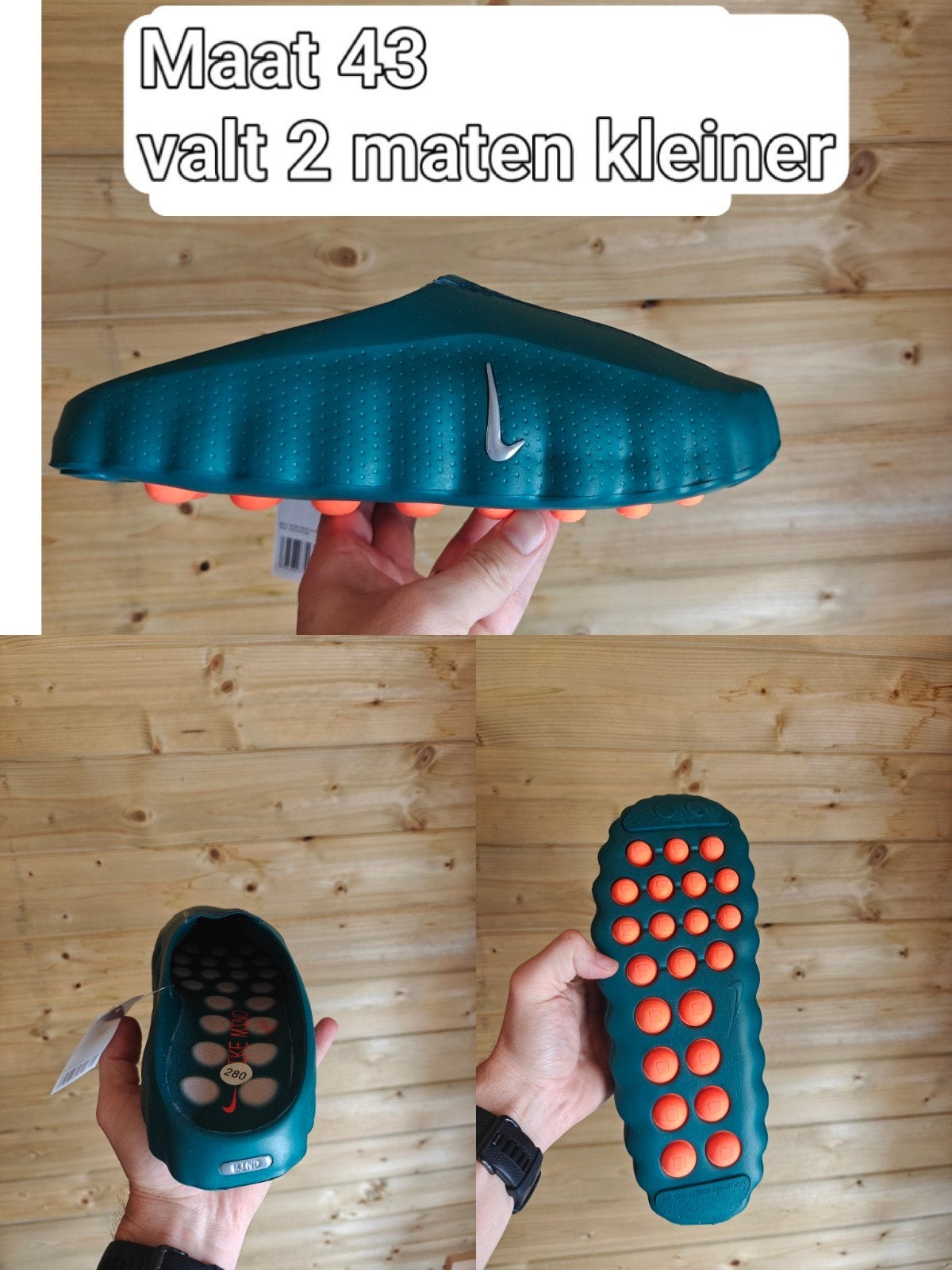 Nike Mind maat 43 (valt als 41) - Nieuw, Slippers, Overige kleuren, Nike, Nieuw