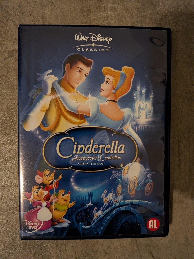 Cinderella / Assepoester dvd, Europees, Animatie, Alle leeftijden, Nederlands