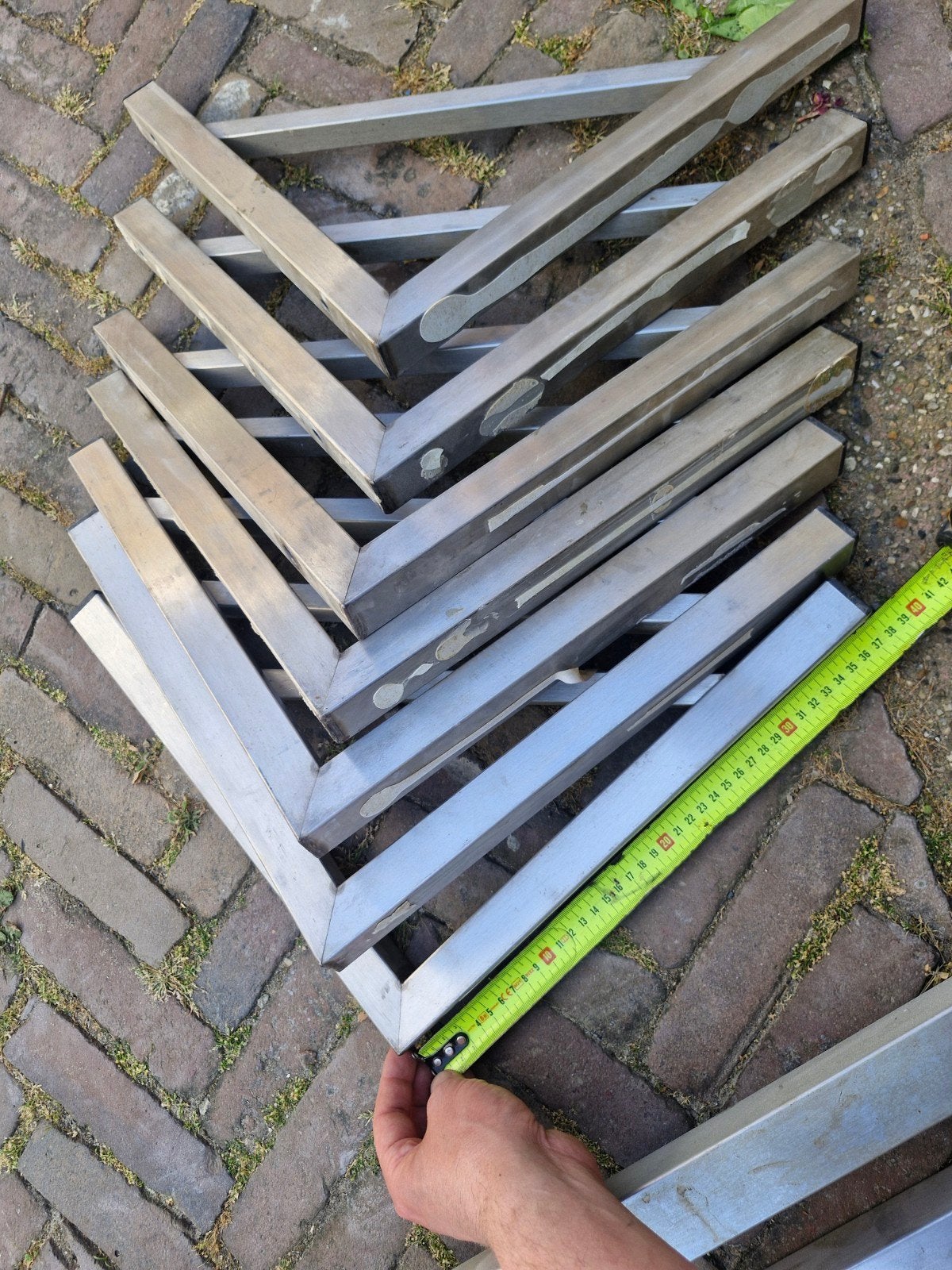 Set van 6 aluminium profielen - Hoekprofielen, Ophalen of Verzenden, Gebruikt, Overige typen, Overige merken