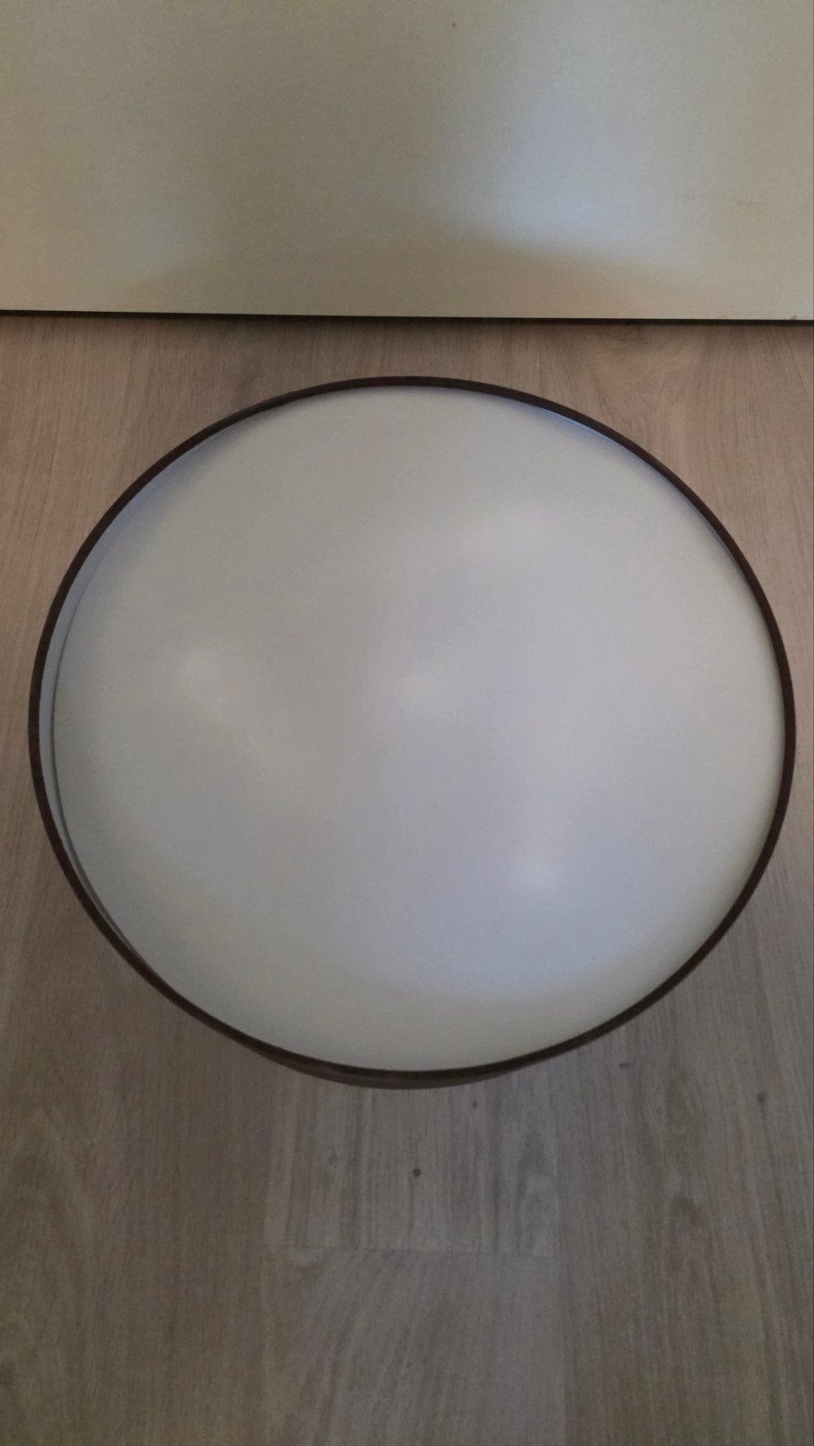 Mooie bruine plafondlamp - 45cm diameter, Ophalen, E27 (groot), 45 cm, Plafondlamp