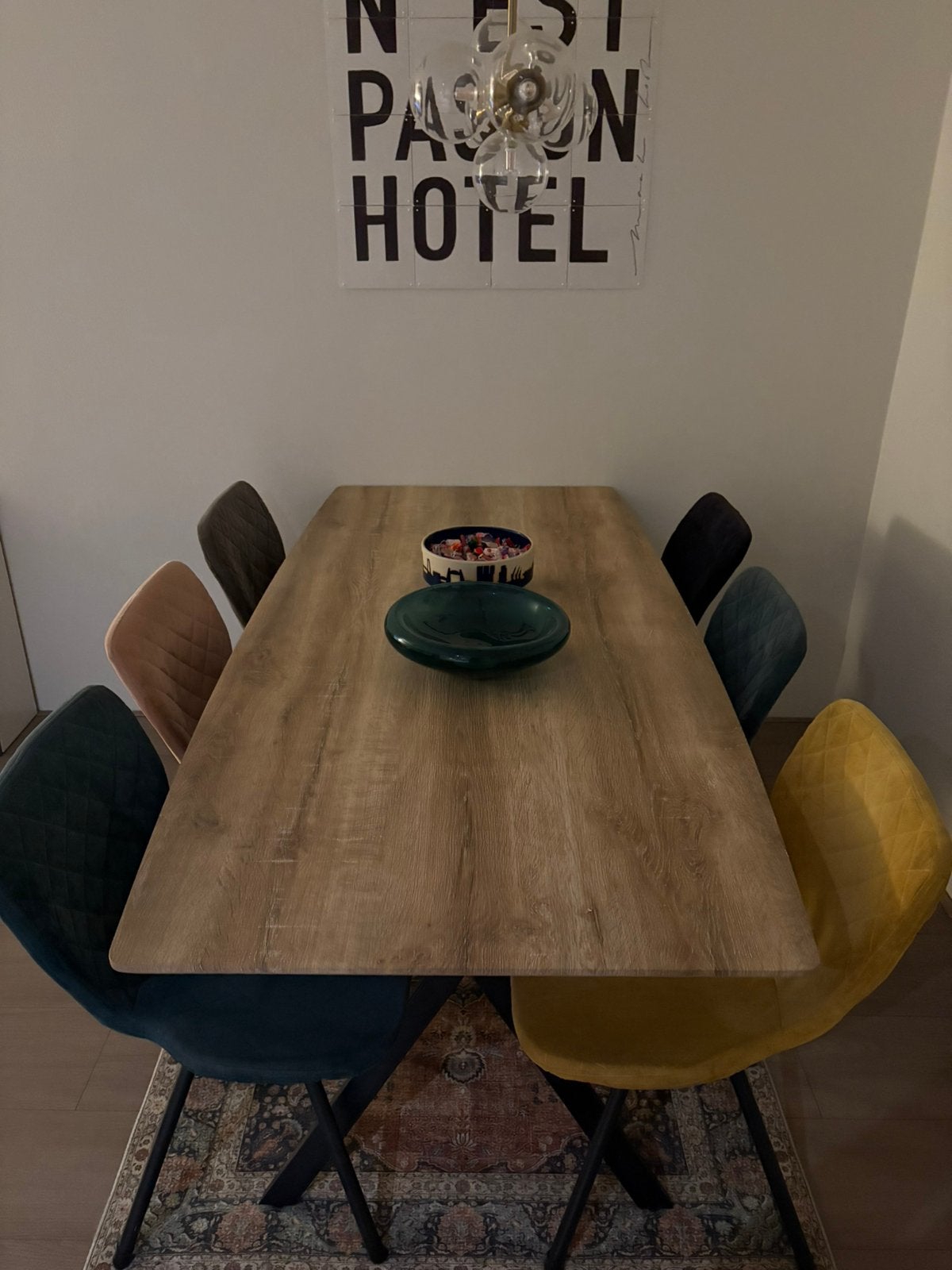 6x eetkamerstoelen set., Ophalen, Overige kleuren, Zo goed als nieuw, Stof