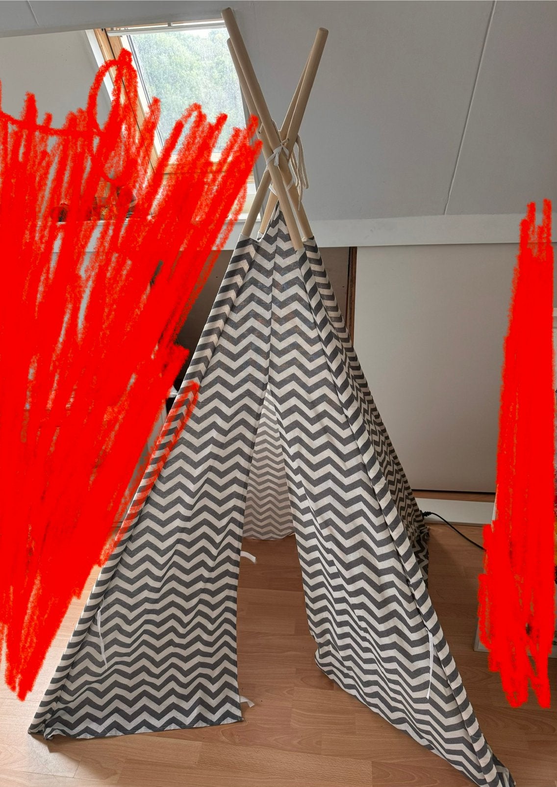 Tipi tent / speeltent, Ophalen, Gebruikt