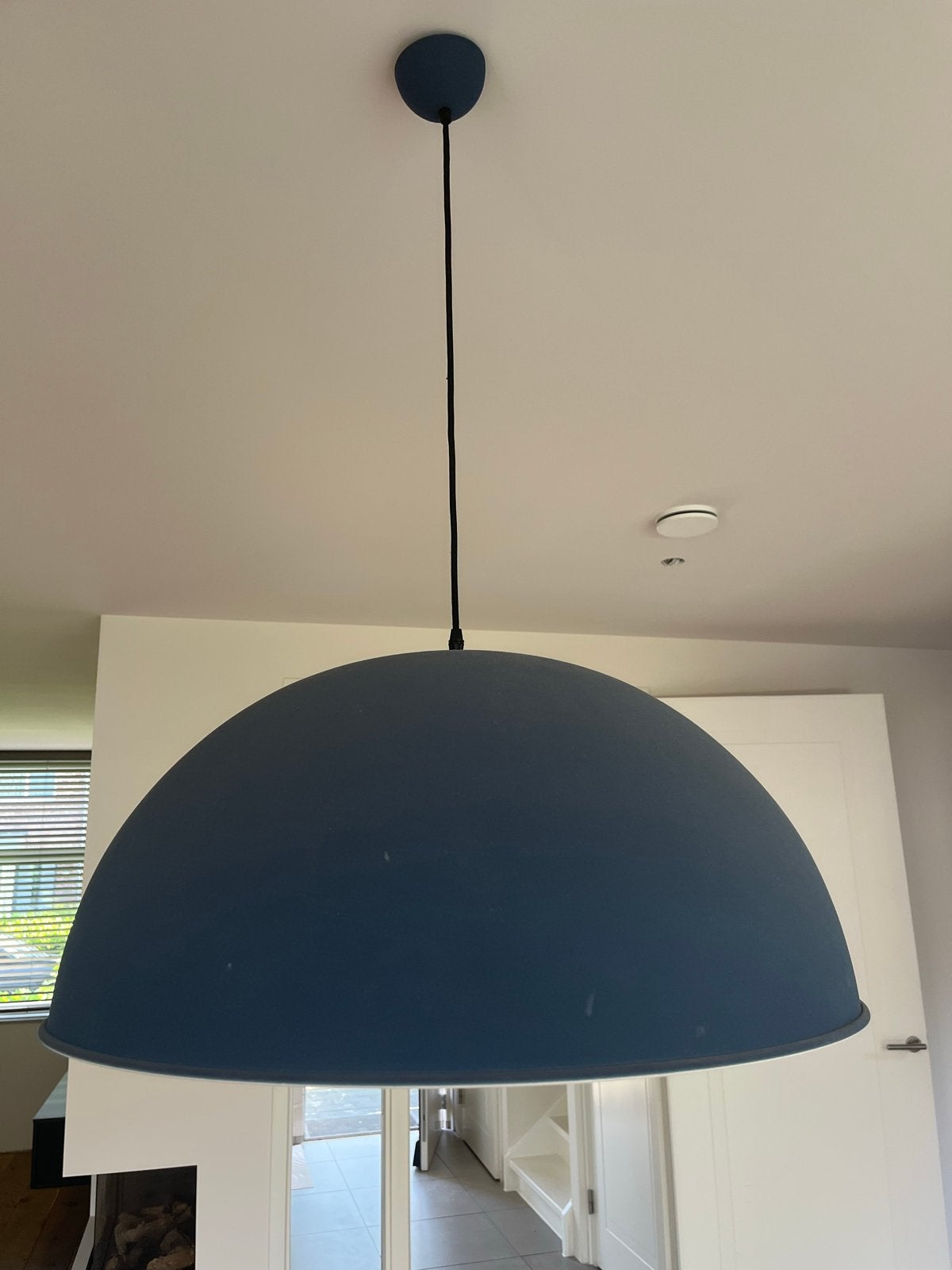 VT Wonen Hanglamp Blauw - Stijlvolle Verlichting, Ophalen, Gebruikt, Metaal, 50 tot 75 cm