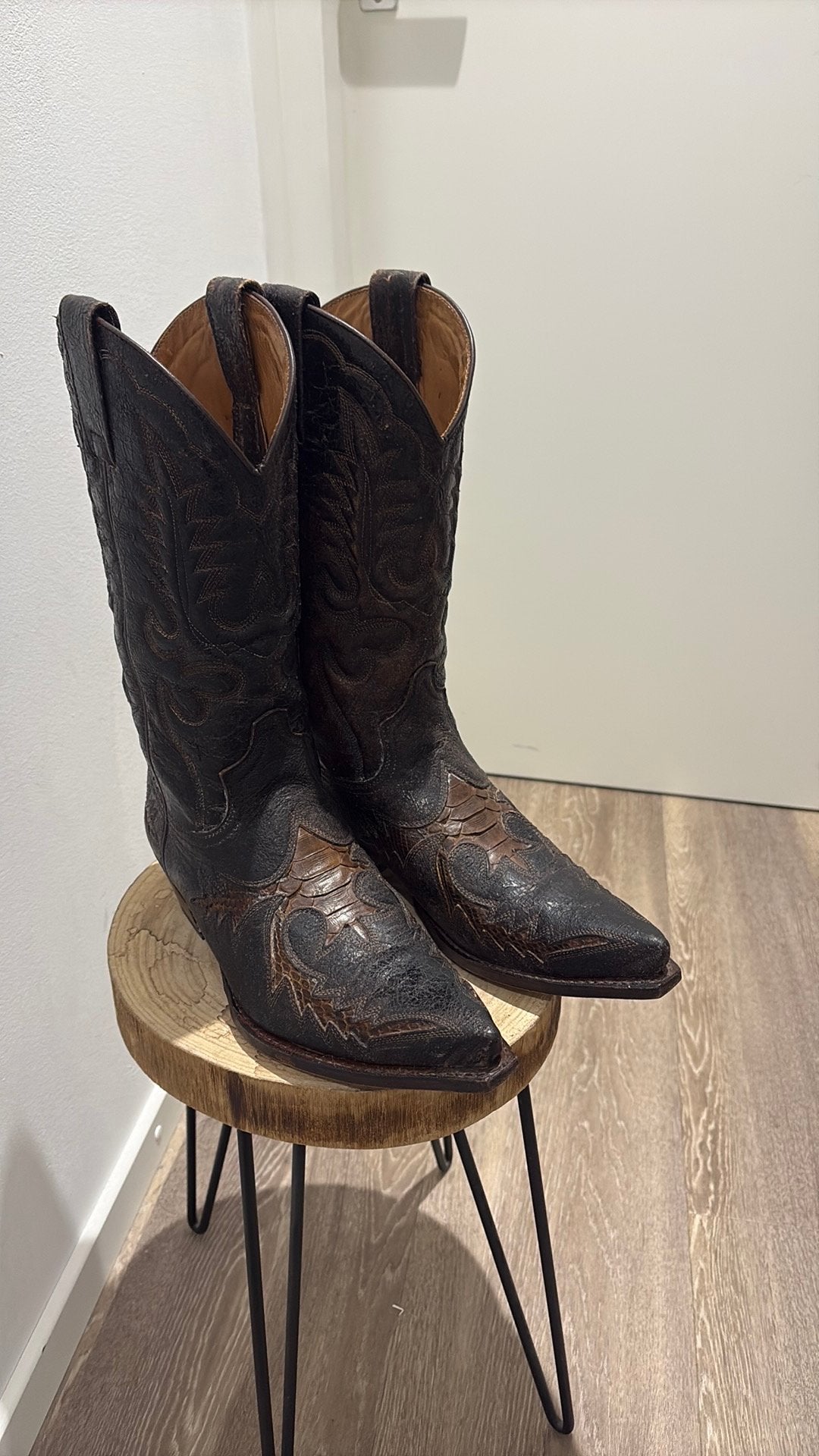 Sendra boots cowboylaarzen mt 41 bruin met python incl verz, Kleding | Heren, Bruin, Verzenden, Boots, Zo goed als nieuw