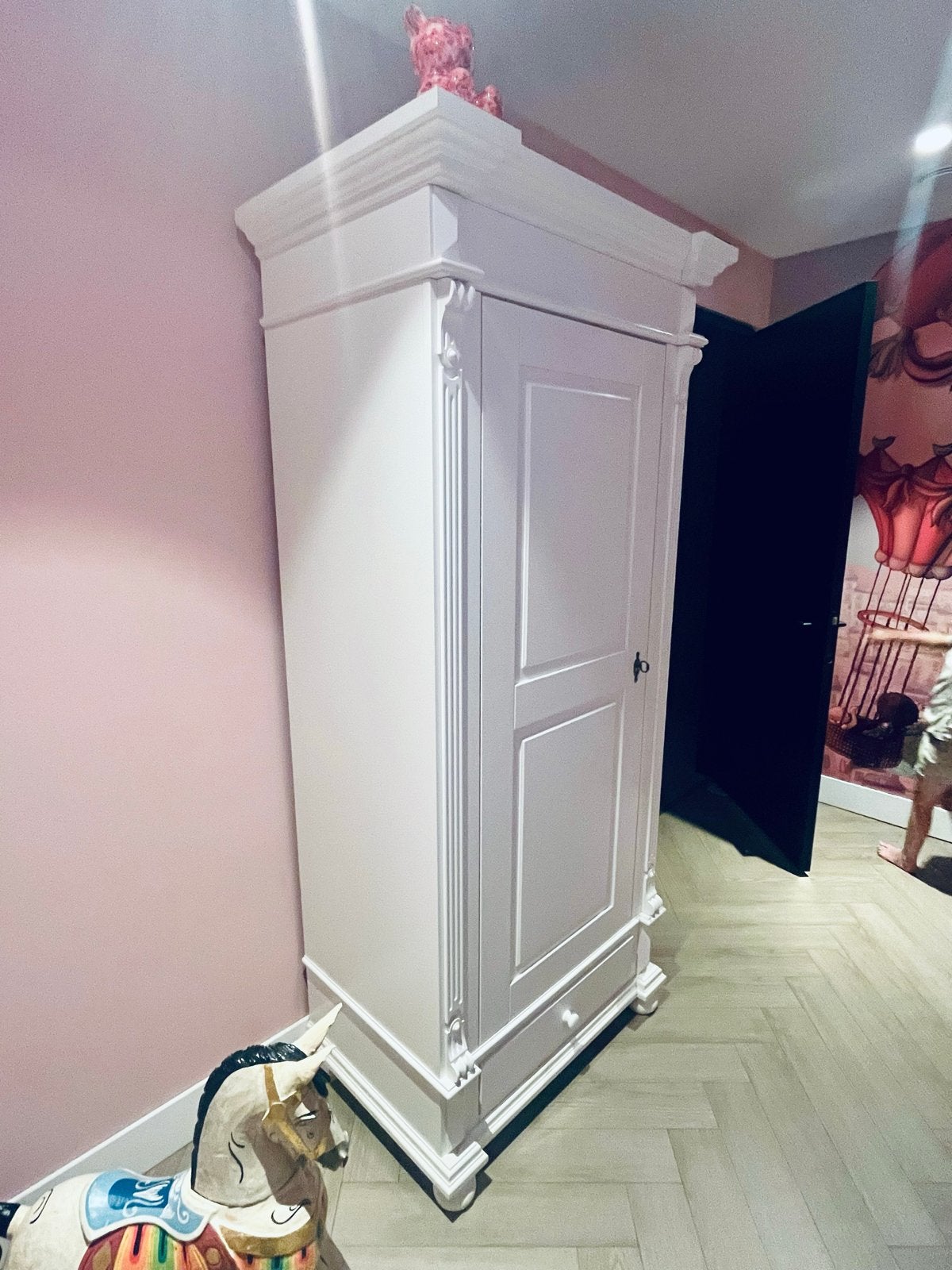 Romantische Meidenkast - Prinsessenkamer Kast met Lade, Huis en Inrichting, Ophalen, 200 cm of meer, 50 tot 100 cm, Zo goed als nieuw
