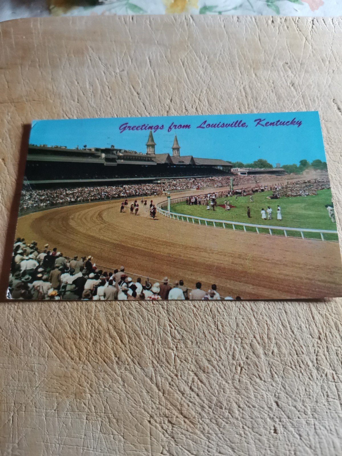 Vintage Ansichtkaart Churchill Downs Kentucky Derby, Verzamelen, Ophalen of Verzenden, 1960 tot 1980, Gelopen, Buiten Europa