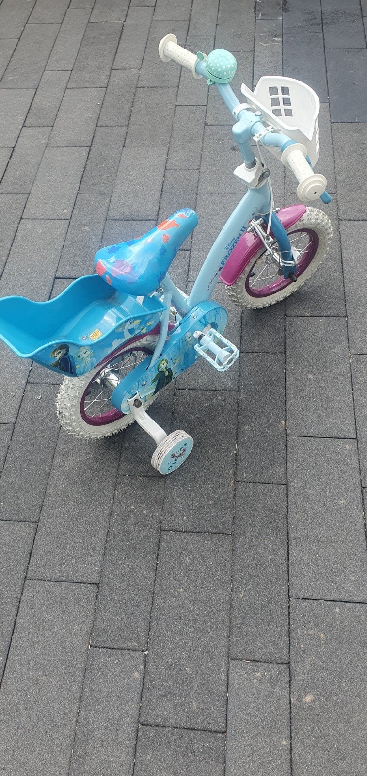 Frozen 12 inch kinderfiets met zijwieltjes, Fietsen en Brommers, Fietsen | Kinderfietsjes, Ophalen, Zijwieltjes, Disney Frozen