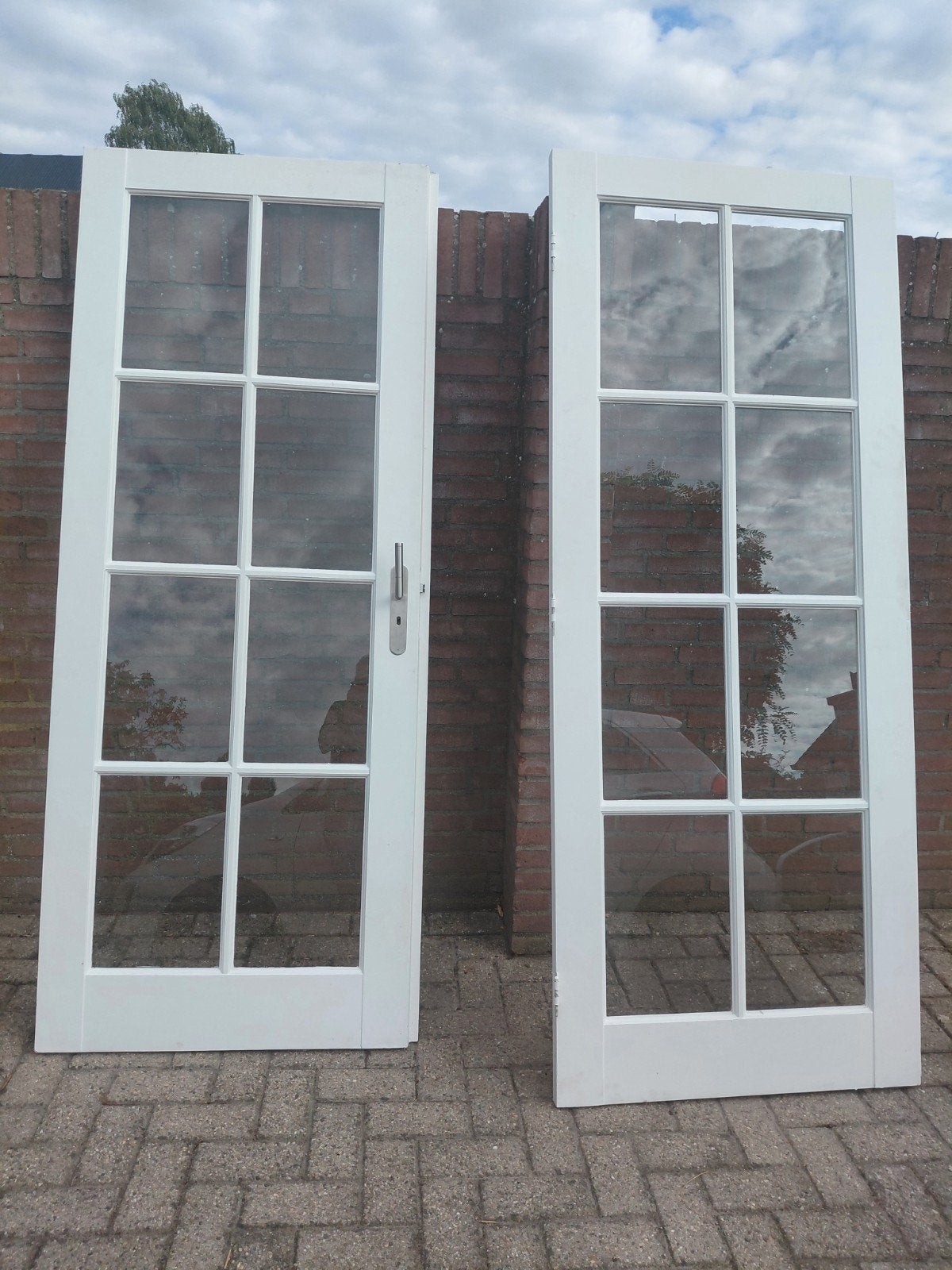 binnen deuren met glas, Doe-het-zelf en Verbouw, Ophalen, Hout, 75 tot 150 cm, Deurkozijn
