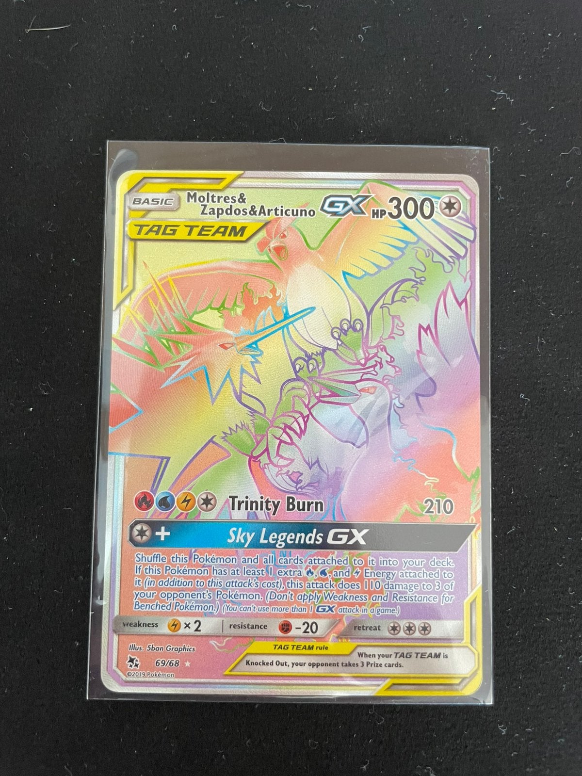 Moltres zapdos & Articuno GX #69/68, Ophalen, Nieuw, Losse kaart, Foil