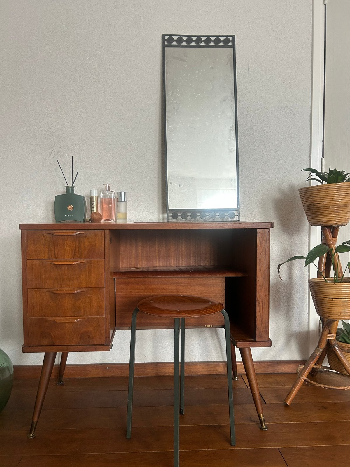 Vintage Kaptafel dressoir wasmeubel - Mid-Century Modern, Ophalen, Gebruikt, 50 tot 100 cm, Minder dan 100 cm