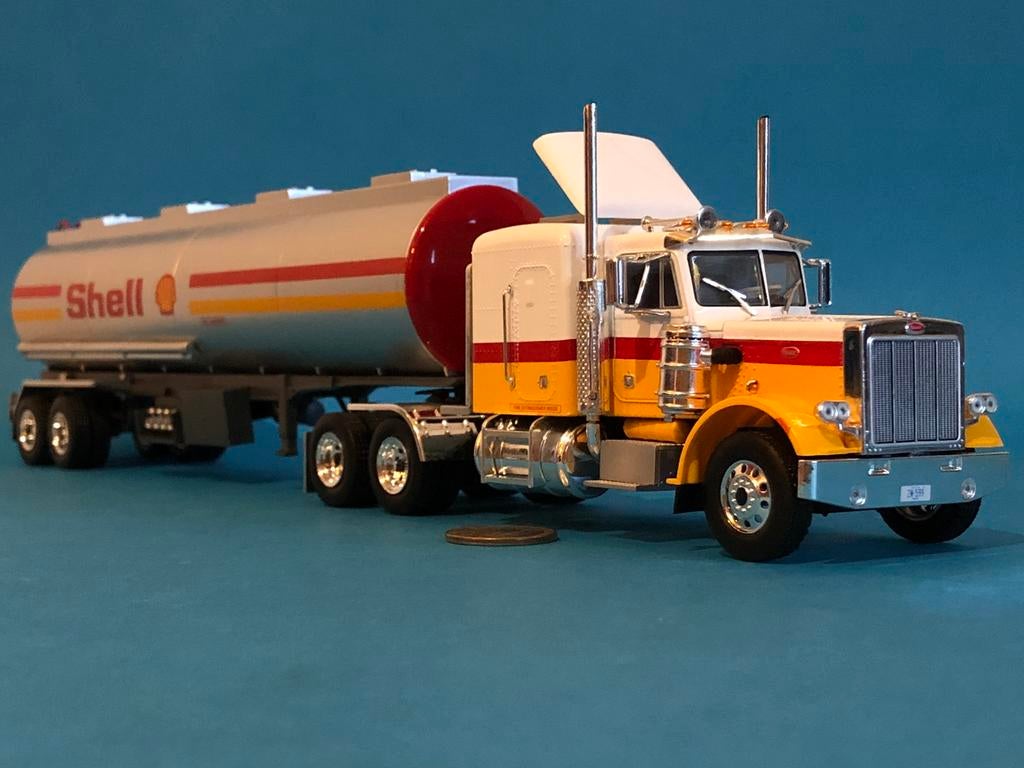 Peterbilt 359 & tanker-trailer Shell! Nieuw & doos! KIJK!, Hobby en Vrije tijd, Modelauto's | 1:50, Ophalen of Verzenden, Nieuw