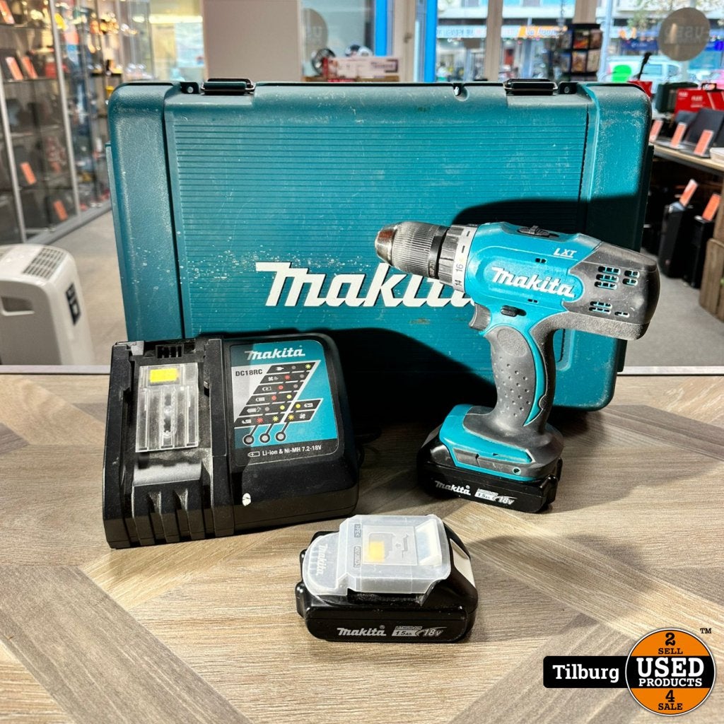 Makita DDF453 Boormachine 2 Accu's+Lader | In koffer met gar, Flex Ltd., Gebruikt, https://flex.com/contact-us, Nobelstraat 10, 5807 GA Oostrum
