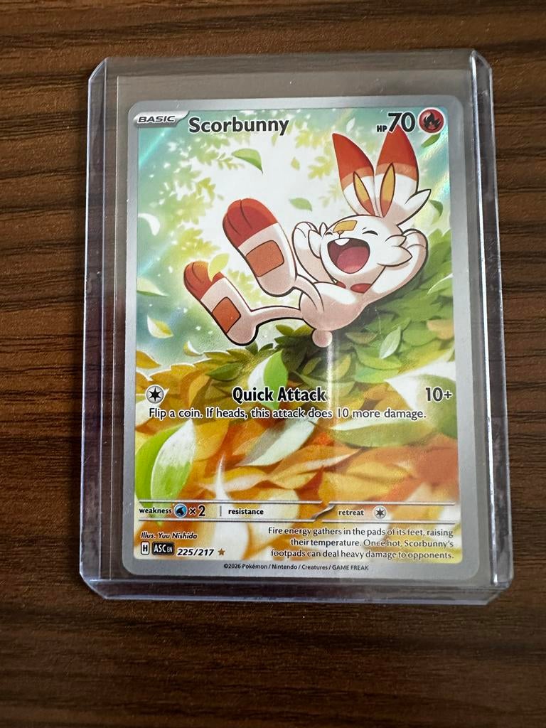 Scorbunny 225, Ophalen, Gebruikt, Losse kaart, Foil