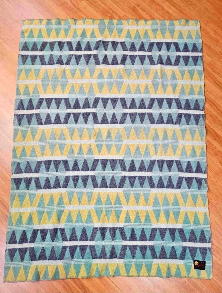 Retro Wollen deken 200/145 cm, Wit, Djt@dejuistetoon.eu, Ophalen of Verzenden, Zo goed als nieuw