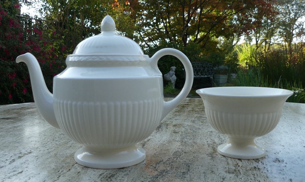 Wedgwood EDME Theepot Koffie+Thee K+S Schalen Gebak Sauskan, Klassiek, Nieuw, Ophalen of Verzenden, Wedgwood