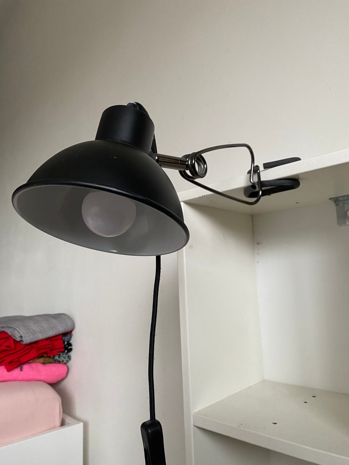Zwart klem lampje, Ophalen of Verzenden, Zo goed als nieuw