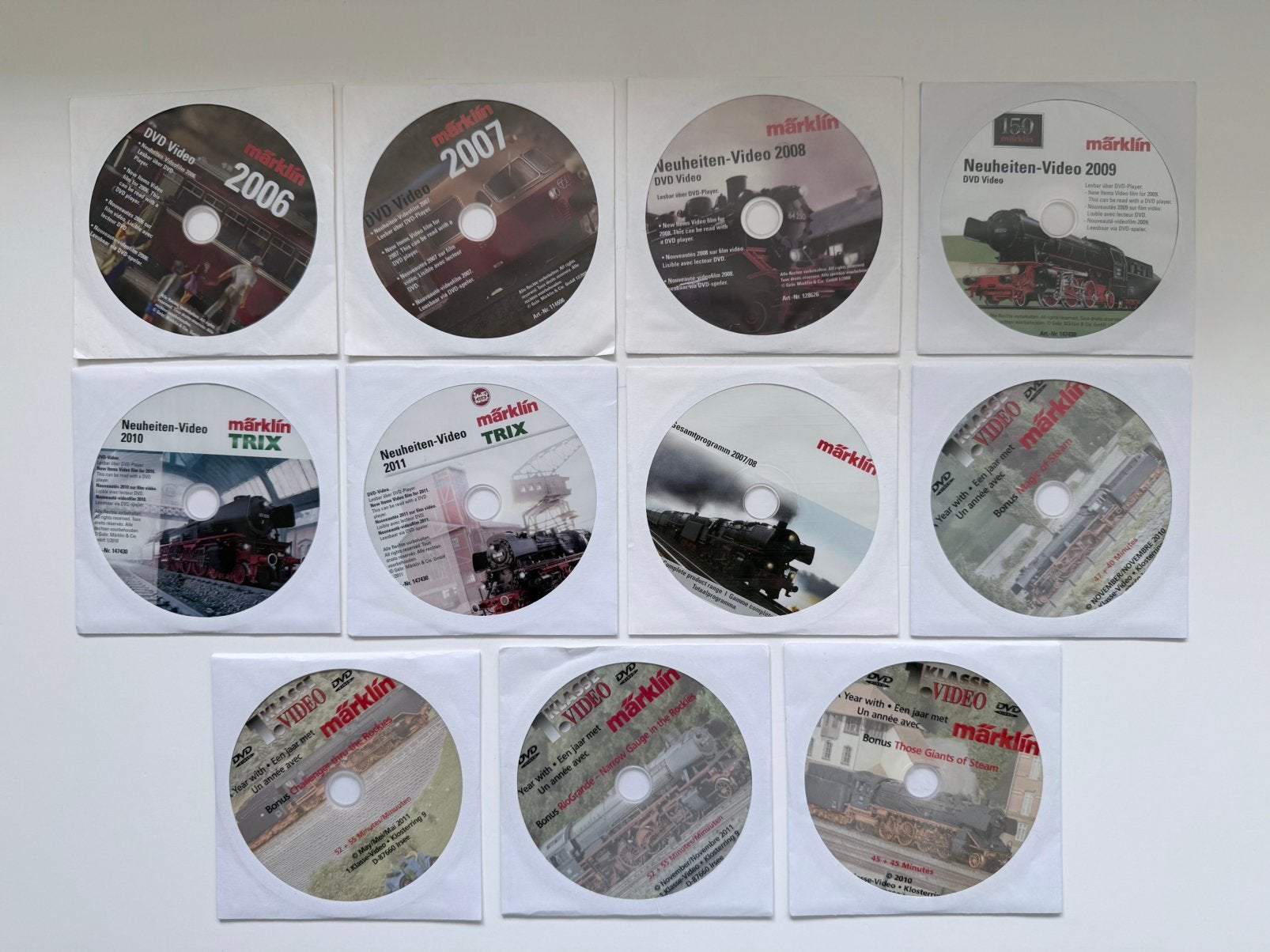 Marklin DVD (11 stuks), Gelijkstroom of Wisselstroom, Overige typen, Ophalen of Verzenden, Zo goed als nieuw